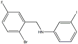 N-[(2-bromo-5-fluorophenyl)methyl]-3-iodoaniline 结构式