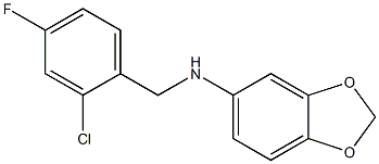 N-[(2-chloro-4-fluorophenyl)methyl]-2H-1,3-benzodioxol-5-amine 结构式