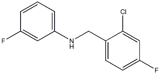 N-[(2-chloro-4-fluorophenyl)methyl]-3-fluoroaniline 结构式