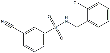 N-[(2-chlorophenyl)methyl]-3-cyanobenzene-1-sulfonamide 结构式