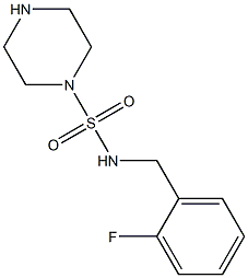 N-[(2-fluorophenyl)methyl]piperazine-1-sulfonamide 结构式