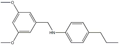 N-[(3,5-dimethoxyphenyl)methyl]-4-propylaniline 结构式