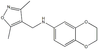 N-[(3,5-dimethyl-1,2-oxazol-4-yl)methyl]-2,3-dihydro-1,4-benzodioxin-6-amine 结构式