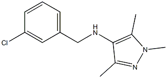 N-[(3-chlorophenyl)methyl]-1,3,5-trimethyl-1H-pyrazol-4-amine 结构式