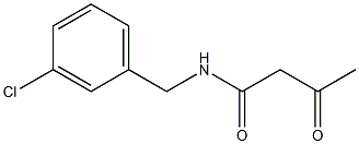 N-[(3-chlorophenyl)methyl]-3-oxobutanamide 结构式