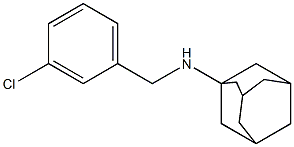 N-[(3-chlorophenyl)methyl]adamantan-1-amine 结构式