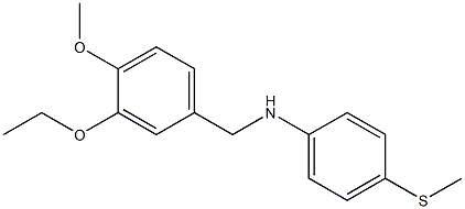 N-[(3-ethoxy-4-methoxyphenyl)methyl]-4-(methylsulfanyl)aniline 结构式