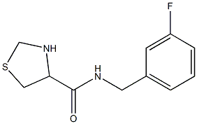 N-[(3-fluorophenyl)methyl]-1,3-thiazolidine-4-carboxamide 结构式