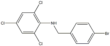 N-[(4-bromophenyl)methyl]-2,4,6-trichloroaniline 结构式