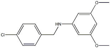 N-[(4-chlorophenyl)methyl]-3,5-dimethoxyaniline 结构式