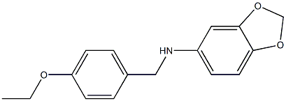 N-[(4-ethoxyphenyl)methyl]-2H-1,3-benzodioxol-5-amine 结构式