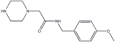 N-[(4-methoxyphenyl)methyl]-2-(piperazin-1-yl)acetamide 结构式