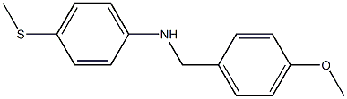N-[(4-methoxyphenyl)methyl]-4-(methylsulfanyl)aniline 结构式