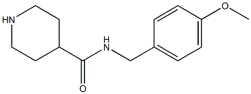 N-[(4-methoxyphenyl)methyl]piperidine-4-carboxamide 结构式