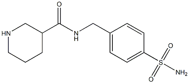 N-[(4-sulfamoylphenyl)methyl]piperidine-3-carboxamide 结构式