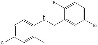 N-[(5-bromo-2-fluorophenyl)methyl]-4-chloro-2-methylaniline 结构式