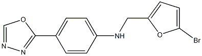 N-[(5-bromofuran-2-yl)methyl]-4-(1,3,4-oxadiazol-2-yl)aniline 结构式