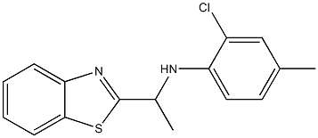 N-[1-(1,3-benzothiazol-2-yl)ethyl]-2-chloro-4-methylaniline 结构式