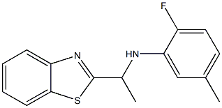 N-[1-(1,3-benzothiazol-2-yl)ethyl]-2-fluoro-5-methylaniline 结构式