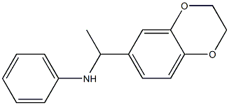 N-[1-(2,3-dihydro-1,4-benzodioxin-6-yl)ethyl]aniline 结构式