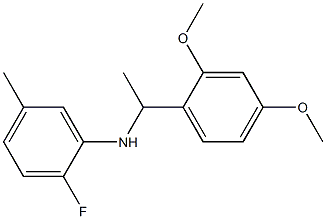 N-[1-(2,4-dimethoxyphenyl)ethyl]-2-fluoro-5-methylaniline 结构式