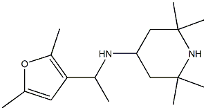 N-[1-(2,5-dimethylfuran-3-yl)ethyl]-2,2,6,6-tetramethylpiperidin-4-amine 结构式