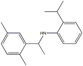 N-[1-(2,5-dimethylphenyl)ethyl]-2-(propan-2-yl)aniline 结构式