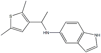 N-[1-(2,5-dimethylthiophen-3-yl)ethyl]-1H-indol-5-amine 结构式