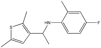 N-[1-(2,5-dimethylthiophen-3-yl)ethyl]-4-fluoro-2-methylaniline 结构式