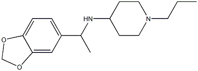 N-[1-(2H-1,3-benzodioxol-5-yl)ethyl]-1-propylpiperidin-4-amine 结构式