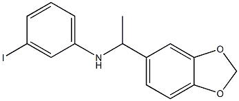 N-[1-(2H-1,3-benzodioxol-5-yl)ethyl]-3-iodoaniline 结构式