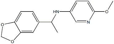 N-[1-(2H-1,3-benzodioxol-5-yl)ethyl]-6-methoxypyridin-3-amine 结构式