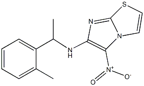 N-[1-(2-methylphenyl)ethyl]-5-nitroimidazo[2,1-b][1,3]thiazol-6-amine 结构式