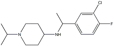 N-[1-(3-chloro-4-fluorophenyl)ethyl]-1-(propan-2-yl)piperidin-4-amine 结构式