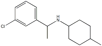 N-[1-(3-chlorophenyl)ethyl]-4-methylcyclohexan-1-amine 结构式