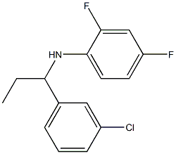 N-[1-(3-chlorophenyl)propyl]-2,4-difluoroaniline 结构式