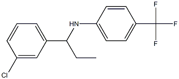 N-[1-(3-chlorophenyl)propyl]-4-(trifluoromethyl)aniline 结构式