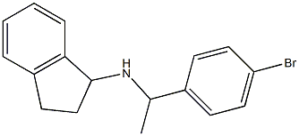 N-[1-(4-bromophenyl)ethyl]-2,3-dihydro-1H-inden-1-amine 结构式