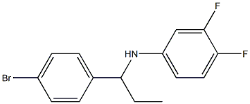 N-[1-(4-bromophenyl)propyl]-3,4-difluoroaniline 结构式