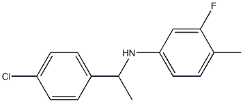 N-[1-(4-chlorophenyl)ethyl]-3-fluoro-4-methylaniline 结构式