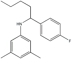 N-[1-(4-fluorophenyl)pentyl]-3,5-dimethylaniline 结构式