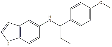 N-[1-(4-methoxyphenyl)propyl]-1H-indol-5-amine 结构式