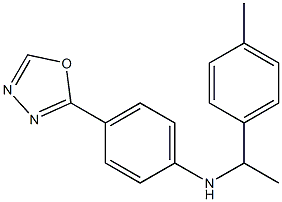N-[1-(4-methylphenyl)ethyl]-4-(1,3,4-oxadiazol-2-yl)aniline 结构式