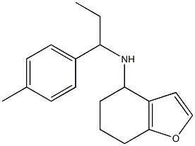N-[1-(4-methylphenyl)propyl]-4,5,6,7-tetrahydro-1-benzofuran-4-amine 结构式