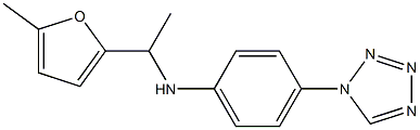 N-[1-(5-methylfuran-2-yl)ethyl]-4-(1H-1,2,3,4-tetrazol-1-yl)aniline 结构式