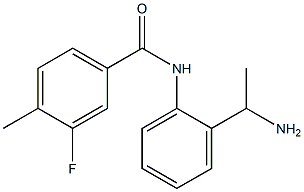 N-[2-(1-aminoethyl)phenyl]-3-fluoro-4-methylbenzamide 结构式