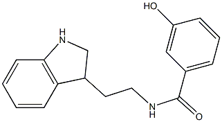 N-[2-(2,3-dihydro-1H-indol-3-yl)ethyl]-3-hydroxybenzamide 结构式