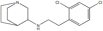 N-[2-(2,4-dichlorophenyl)ethyl]-1-azabicyclo[2.2.2]octan-3-amine 结构式