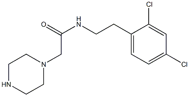 N-[2-(2,4-dichlorophenyl)ethyl]-2-(piperazin-1-yl)acetamide 结构式