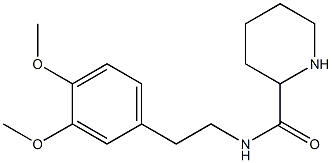 N-[2-(3,4-dimethoxyphenyl)ethyl]piperidine-2-carboxamide 结构式